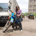 Sameera Reddy Learns to Ride a Bike