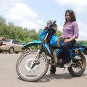 Sameera Reddy Learns to Ride a Bike