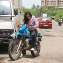 Sameera Reddy Learns to Ride a Bike