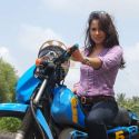 Sameera Reddy Learns to Ride a Bike
