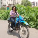 Sameera Reddy Learns to Ride a Bike