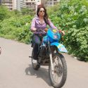 Sameera Reddy Learns to Ride a Bike