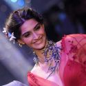 Sonam and Lara walk the ramp for Shane Falguni Pea