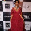 Sonam and Lara walk the ramp for Shane Falguni Pea