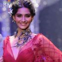 Sonam and Lara walk the ramp for Shane Falguni Pea