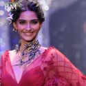 Sonam and Lara walk the ramp for Shane Falguni Pea
