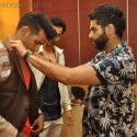 Model wearing Kunal Rawal's colletction for fittings of LFW 2013