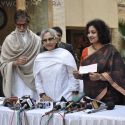 Big B with family to Announce plans of NGO of Plan