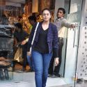 Huma Qureshi Snapped Street Shopping