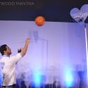John plays basketball with his mother at P&G 