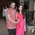 Shilpa and Manish at Jeetendra'a Ganpati