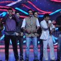 Ajay, Akshay and Kajal on the sets of Nach Baliye