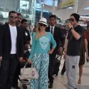 Paris Hilton arrives at Mumbai airport