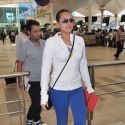 Sonakshi snapped at Domestic Airport