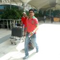Vivek oberoi with Priyanka Alva at Airport