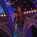 Salman Khan and Lara Dutta on the sets of Sa Re Ga