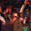 Salman Khan and Lara Dutta on the sets of Sa Re Ga