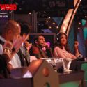 Salman Khan and Lara Dutta on the sets of Sa Re Ga
