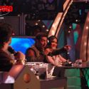 Salman Khan and Lara Dutta on the sets of Sa Re Ga