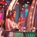 Salman Khan and Lara Dutta on the sets of Sa Re Ga