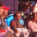 Salman Khan and Lara Dutta on the sets of Sa Re Ga