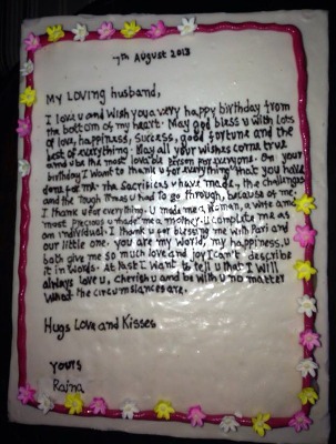 Letter on the Cake Letter on the Cake