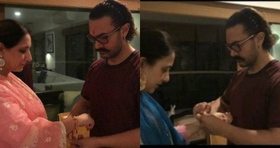 Aamir Khan celebrates Rakhi with sisters Nikhat and Farhat 